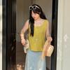 Plus Size Women's Solid Color Fashion Vest - Spring 2026 Pullover Top