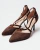 Women's Heeled Shoes Melanda 4279 36 Brown Suede