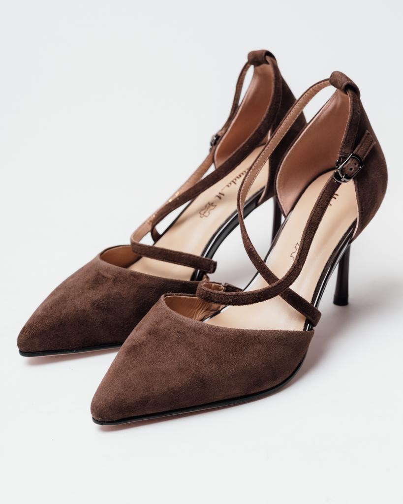 Women's Heeled Shoes Melanda 4279 36 Brown Suede