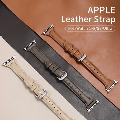 Curea Subțire din Piele pentru Apple Watch Ultra 3 Bandă 49mm 44mm 40mm 41mm 45mm 38mm 42mm 45mm IWatch Seria 11 46mm 10 9 8 7 SE 6 5 4 3 2 1 Brățară Femeie