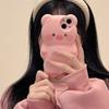 Three-dimensional Pink Pig Suitable for IPhone 15 Promax Mobile Phone Case Cartoon Apple 14Pro Silicone Protective Case