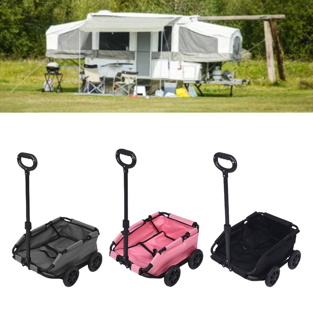 Haustierwagen Multifunktional Faltbar 4 Räder Ziehbar Haustierkarre Tragbar für Outdoor Camping Reisen