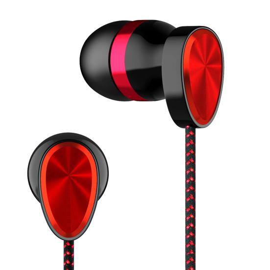 Earphone with Mic Dual Moving Coil 3.5mm In-ear Wired Sports Headphone for Smart Phone
