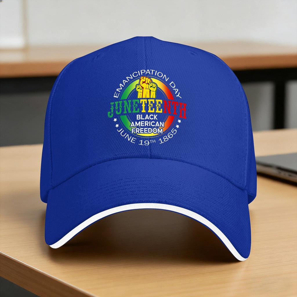 Juneteenth African American Freedom 1865 Black History Month Baseball Cap  Vintage Men Adult Trucker Hat  Snapback Cap