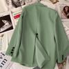 Damen Blazer Jacke Frühling Einreiher Lässig Schmale Passform Anzugmantel