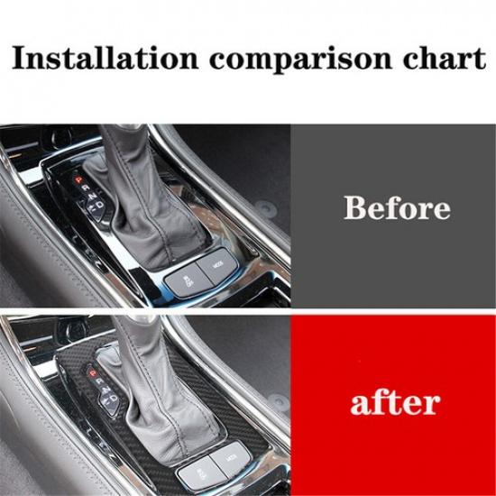 Carbon Fiber Gear Shift Panel Cover Trim For Cadillac ATS ATS-L 2013-