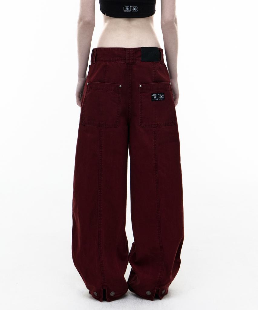 Opeoseu0012 Op. 08 Fld Liquid Cotton Pants Burgundy