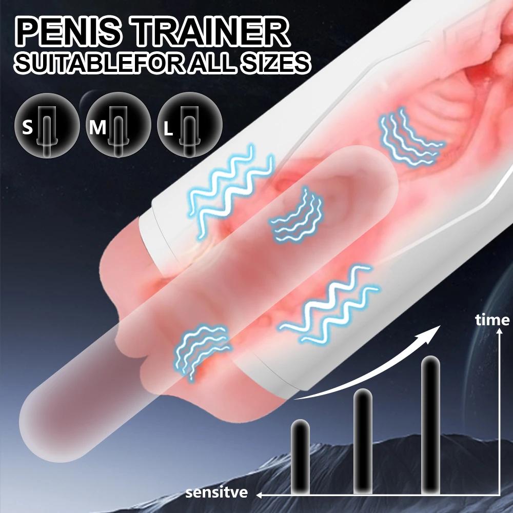 2 IN 1 Automatic Double Headed Masturbators Cup Male Vaginas Vacuum Pocket Pussy Training Extension Sex Machine For Adult Men