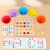Wooden Montessori Color Sorting Matching Clip Beads Toy  Fine Motor Training Early Learning Educational Games For Children Kids