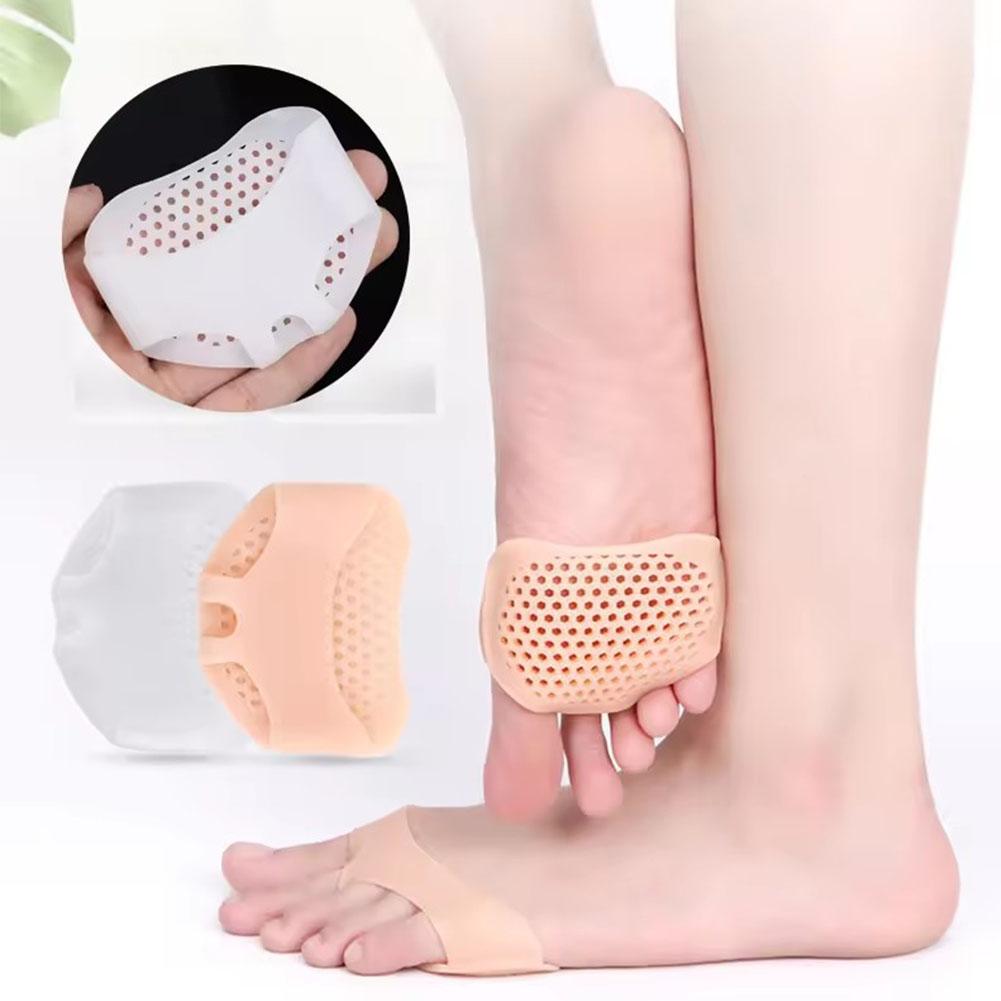 1Pair Silicone Metatarsal Pads, Toe Separation Foot Pads, Orthopedic Foot Massage Insoles, Forefoot Socks, Foot Care Tools