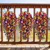 Decorative Cascading Fake Foliage 10/16Pcs Artificial Hanging Flowers, Faux Morning Glory Vine with Eucalyptus, UV Resistant Botanical Decor