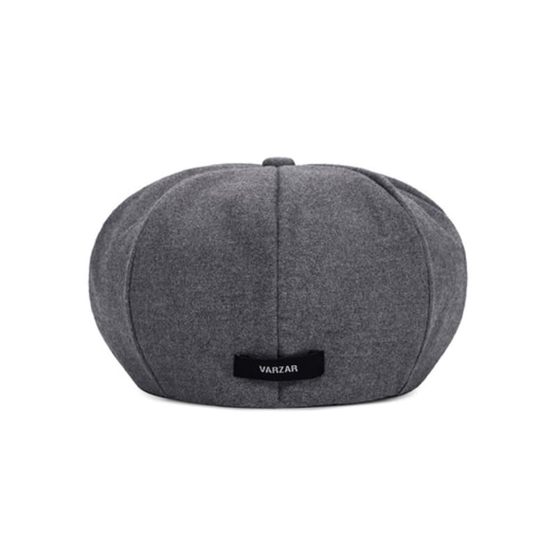 VARZAR Logo Easy Fit Newsboy Cap Gray