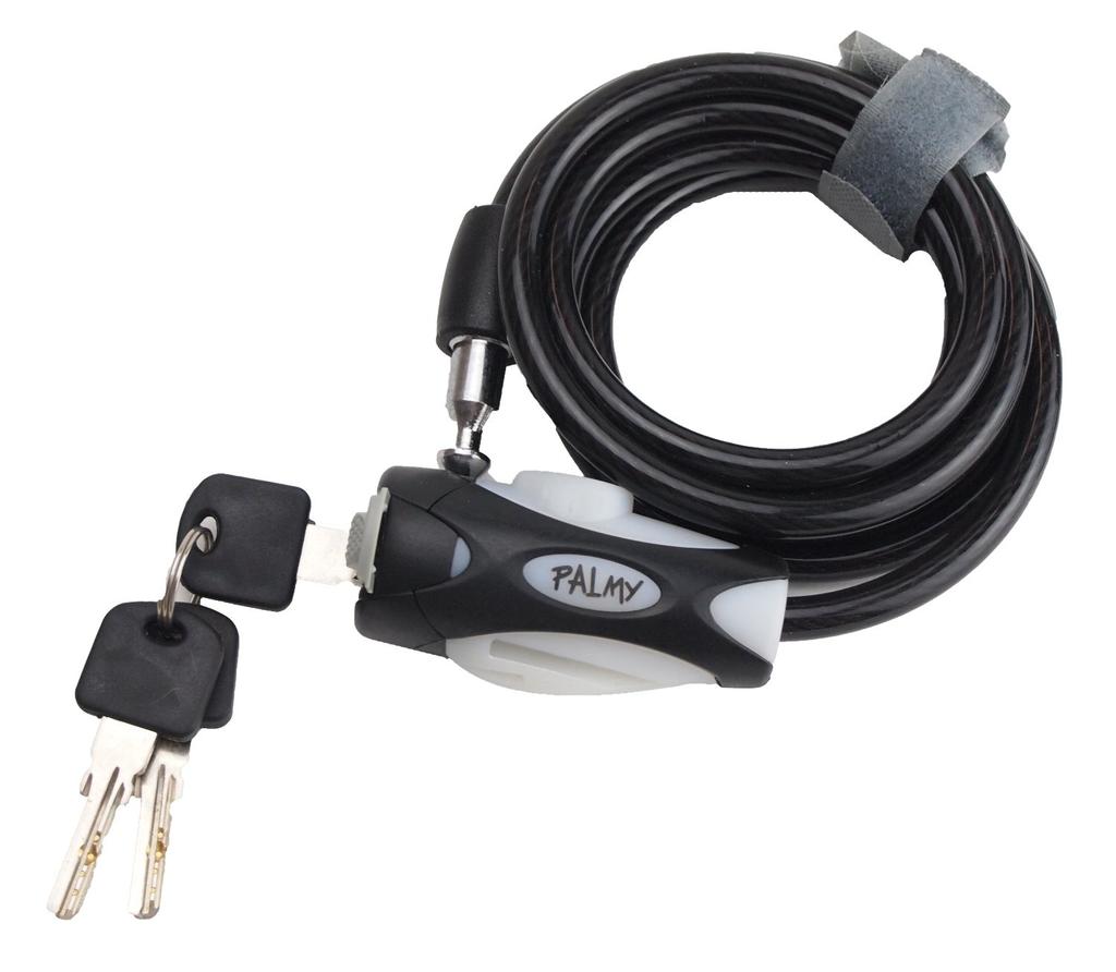PALMY Wire Lock with Dust X Black P-555 Cover, 8 1800mm,