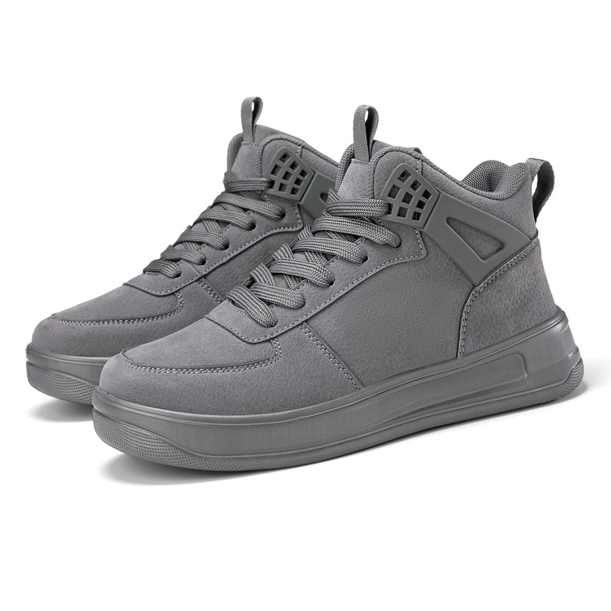 

TUINANLE высокие кроссовки женские мужские универсальные нескользящие баскетбольные кроссовки плоская обувь для скейтборда 39 серый