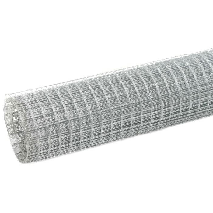 VidaXL Metal Wire Mesh Steel 10x1.5 M Square Silver Trellis Garden Fence 143613
