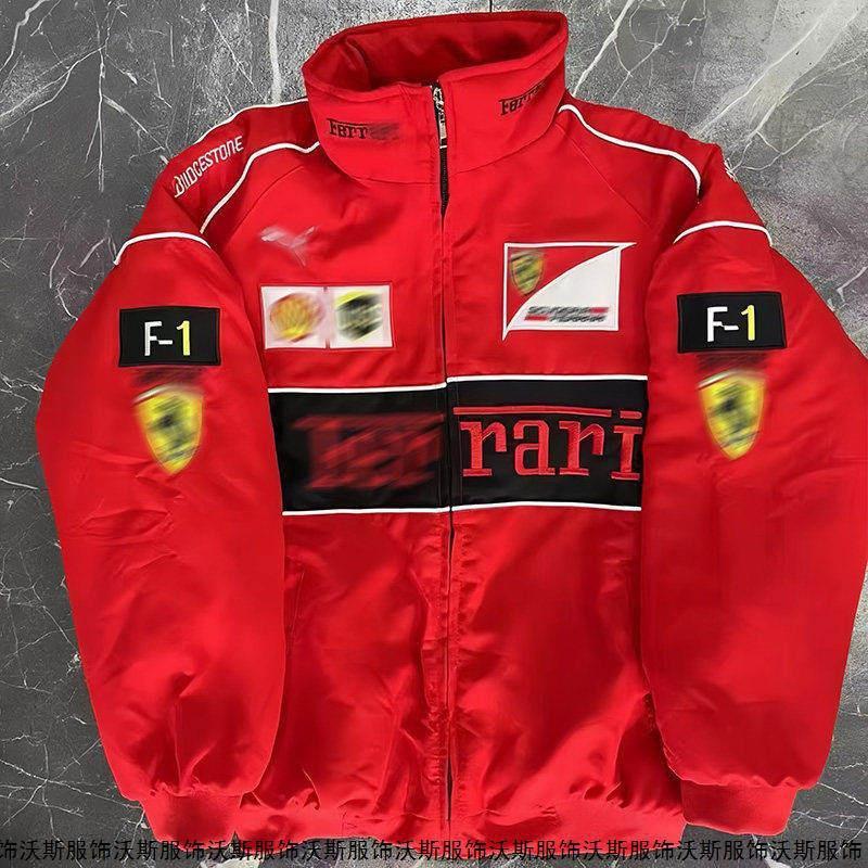 Men Women Motorcycle Riding Jacket Vintage Embroidered Biker Windbreaker Casual Outerwear