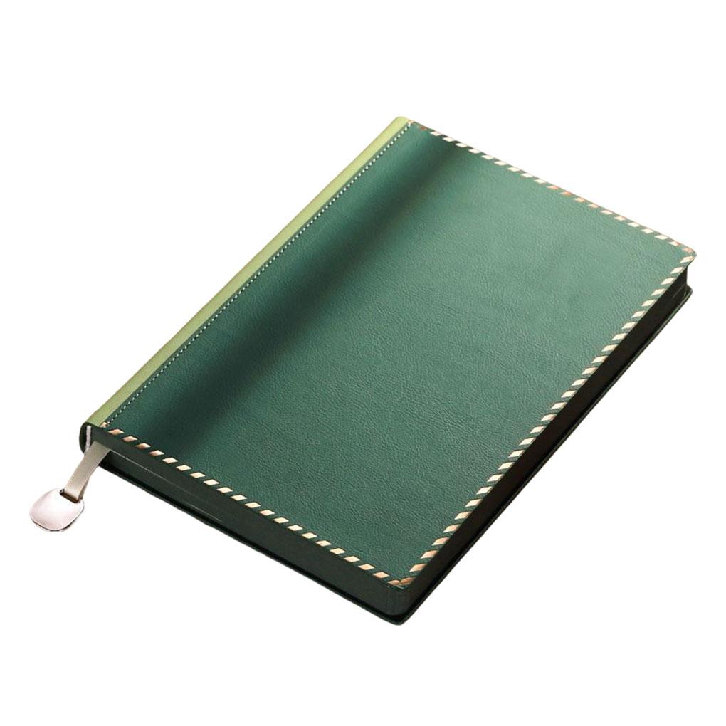 Блокнот А5 Школьная работа Кожаный дневник Журнал Канцелярские товары 160 листов 320 страниц Офис Студенты Книга для письма Подарок Бизнес темно-зеленого