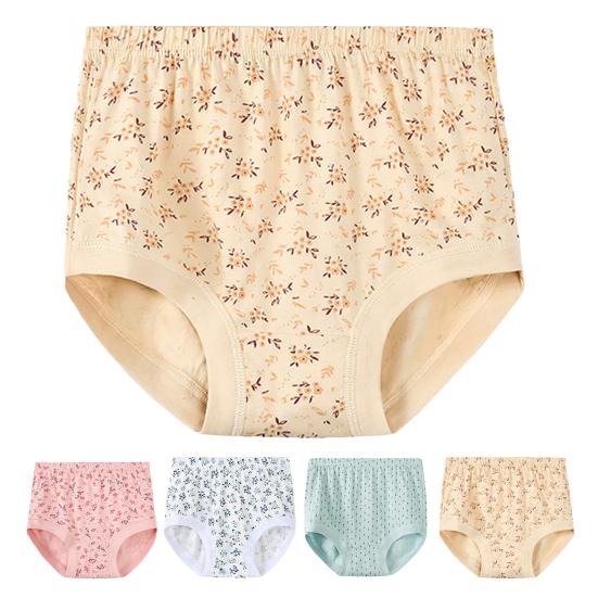 Women'S Cotton Underwear High Waisted Granny Panties Soft Full Coverage Briefs