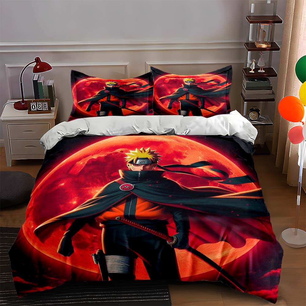 

Character with red moon. Bedding sets Duvet cover sets Duvet covers Pillowcases(1 * Duvet Cover 2 * Pillowcases, without duvet insert) 135x200cm