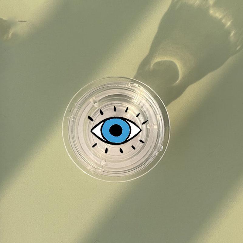 Turkish Lucky Blue Evil Eye Folding Mobile Phone Grip Stand Holder For iPhone 16 Samsung Huawei INS Korea Clear Griptok Bracket