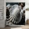 Seashell Pattern Shower Curtain for Bathroom Decor waterproof printed fabric curtain 72x84in (180cm x 213cm)