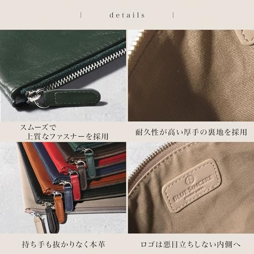 BLUE SINCERE genuine leather pouch for small items, perfect for men and women. This slim, slim, and compact pouch is perfect for makeup, cosmetics, or