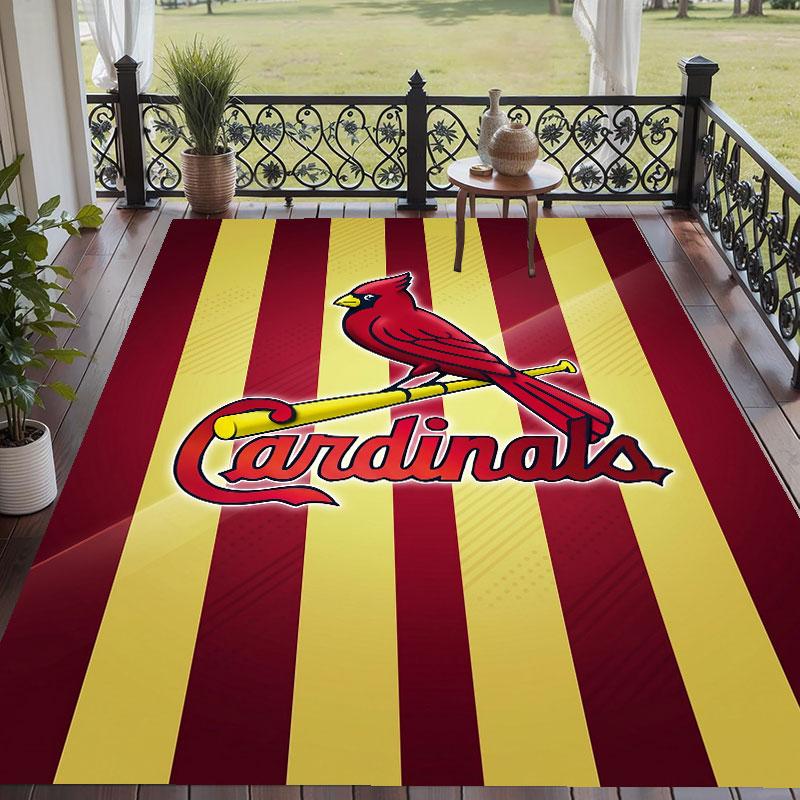 Soft Floor Carpet St. Louis Cardinals Pattern Area Rug Decorative Mat For Home Room Decoration
