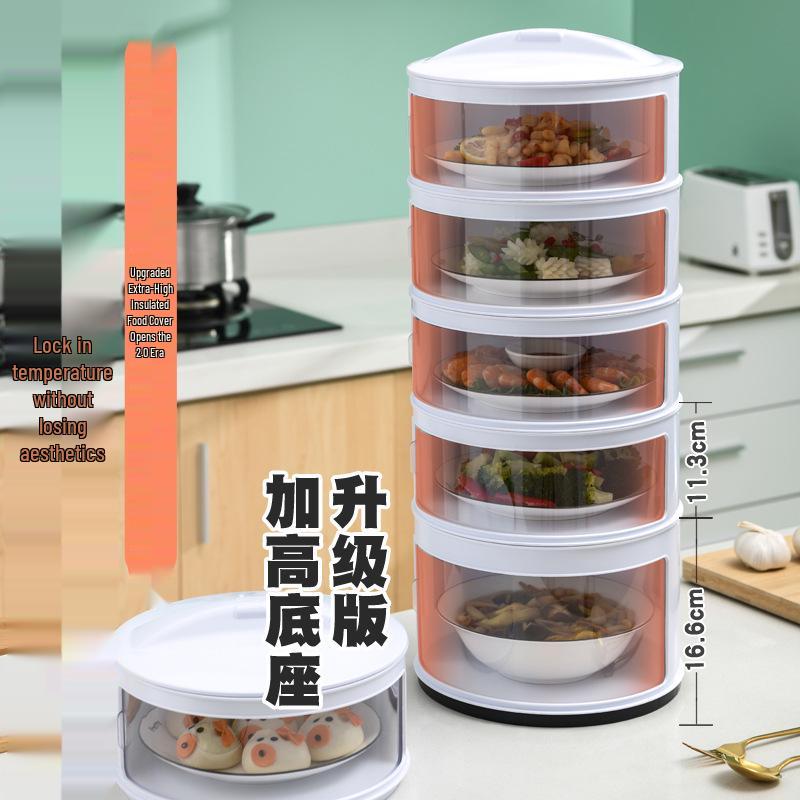 Multi-layer Insulated Food Cover: Dustproof, Fresh-keeping Plastic Storage for Leftovers
