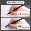 Deli Sai Black Wood Pencils HB - 10 Pack for 1st & 2nd Grade Students