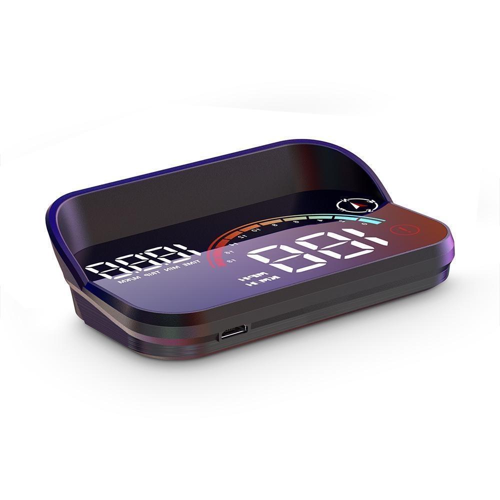 

M22 Автомобильный HUD-дисплей с GPS-прибором скорости с сигнализацией превышения скорости для универсального масляного топлива, электрического гибридного автомобиля чёрный