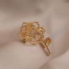 Hollow Rose Brooch, High-end Female Design Sense, Metal Pin, Exquisite Camellia Corsage Clothes