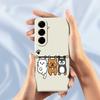 For Samsung Galaxy A56 5G Case Three Animal Dolls Pattern Printing Straight Edge TPU Phone Back Cover