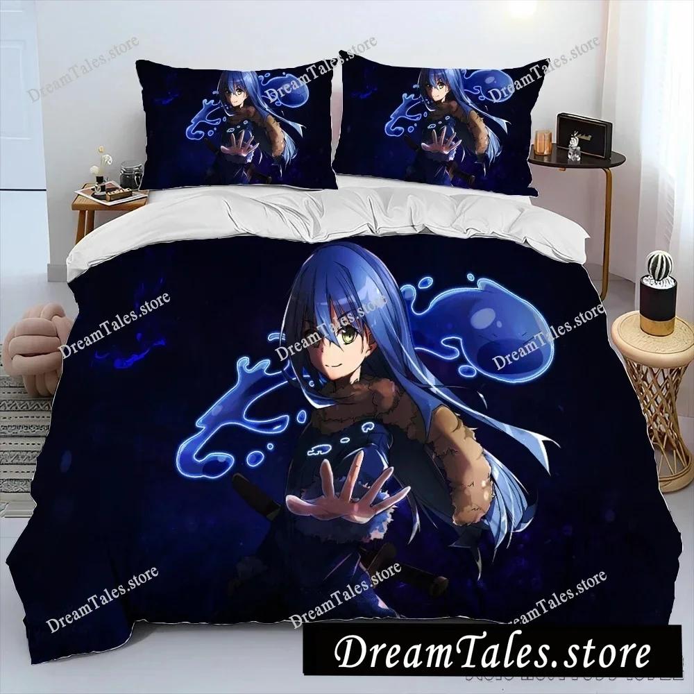 I Got Reincarnated As A Slime Cartoon Poster Sheets Quilt Covers Bedding Dormitory Sheets Bedding Set Soft Warm Bedding Set963