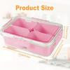 Snackle Box Container Lid with 4 Compartment with Lid Portable Divided Serving Tray for Parties Sweets Vegetables Biscuits Nuts