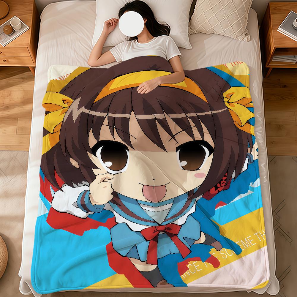 anime The m-Melancholy of Haruhi Suzumiya soft warm plush blanket dormitory sofa living room pet hogar bedroom gift home Flannel