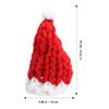 Christmas Santa Hat for Family Matching Set Warm Wool Lined Knit Hat with Pom-Pom Long Tail Design Red and White Holiday Party
