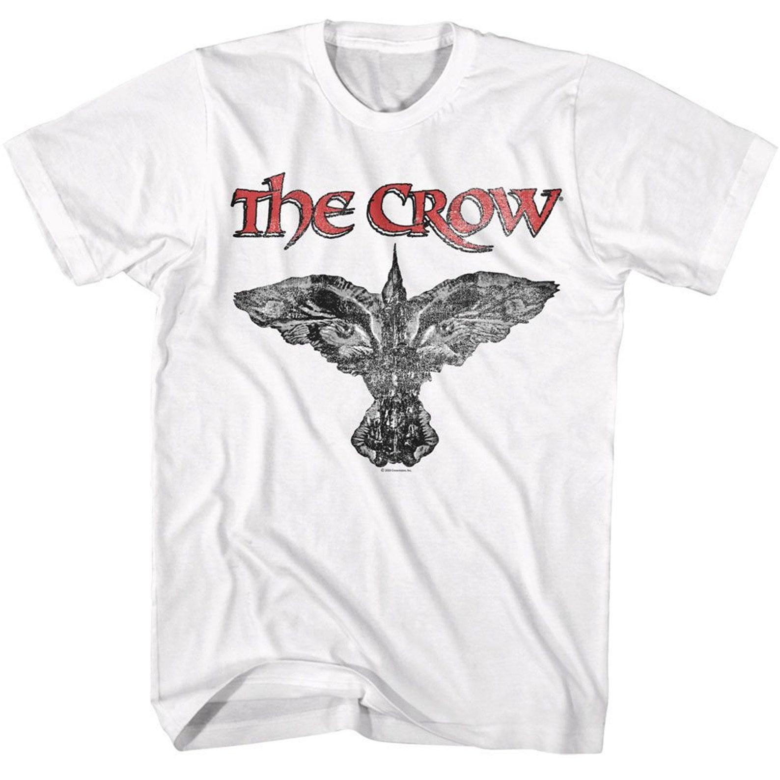 The Crow Logo And Crow White Adult T-Shirt 4XL