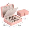 Jewelry Storage Box Portable Travel Jewelry Bag Earrings Necklace Storage Case for Women Ring Organizer PU Leather Display Case