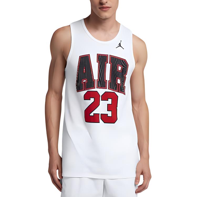Jordan Printed Sports Basketball Vest Men Tops White AA1910-100