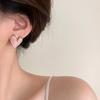 Silver Needle Pink Flower Stud Earrings - Mori Style, Cute, and Versatile Niche Fashion Design for Women