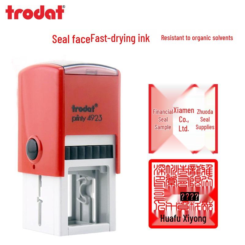 Zhuoda Self-Inking Stamp: 30x30mm, 40x40mm, Art, Signature, Quality Inspection, Finance Use