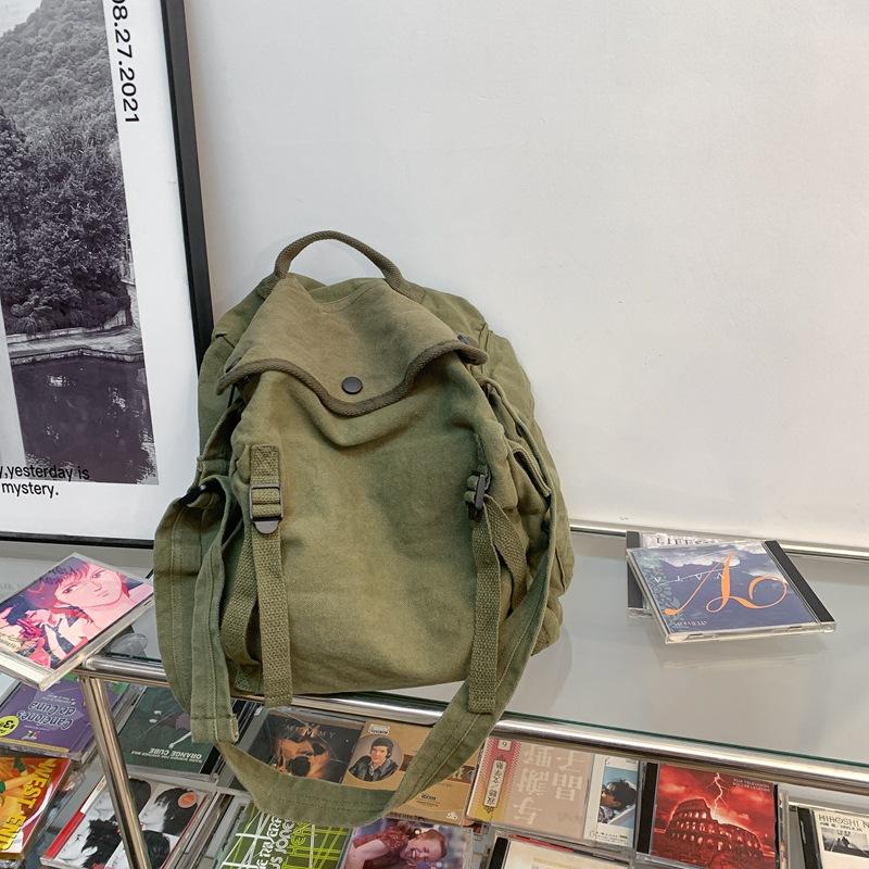 

Сумка через плечо, женская парусиновая сумка, студенческая сумка-хобо, портативная сумка через плечо зелёный