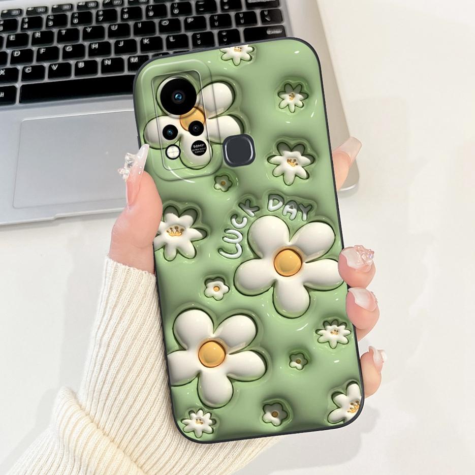 For Infinix Hot 11S Case X6812 X6812B Cute Panda Cartoon Cover Shockproof Phone Cases For Infinix Hot 11S NFC Hot11s Soft Fundas