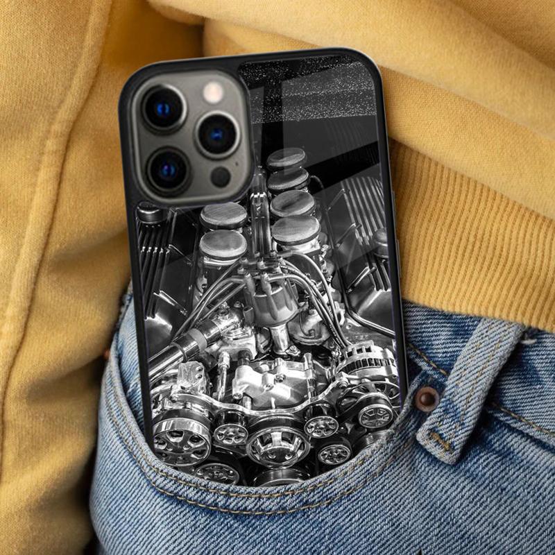 Car Parts Auto Mechanic Soft Phone Case for iPhone 17 Air 16e Pro Max 15 Pro 13 14 Plus 11 12 MagSafe Magnetic Coque