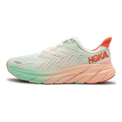 Clifton 8 Vielseitig Bequemes Stoff Rutschfest Langlebig Low-Top Lässige Laufschuhe Damen Sneaker Pink Grün 1119394-SGAS