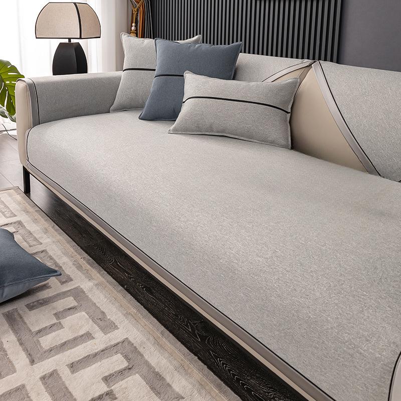 Chenille Sofa Cushion Four Seasons Universal Non-Slip Leather Sofa Cover All Wrapped Simple Retro Style Cushion Cover Towel