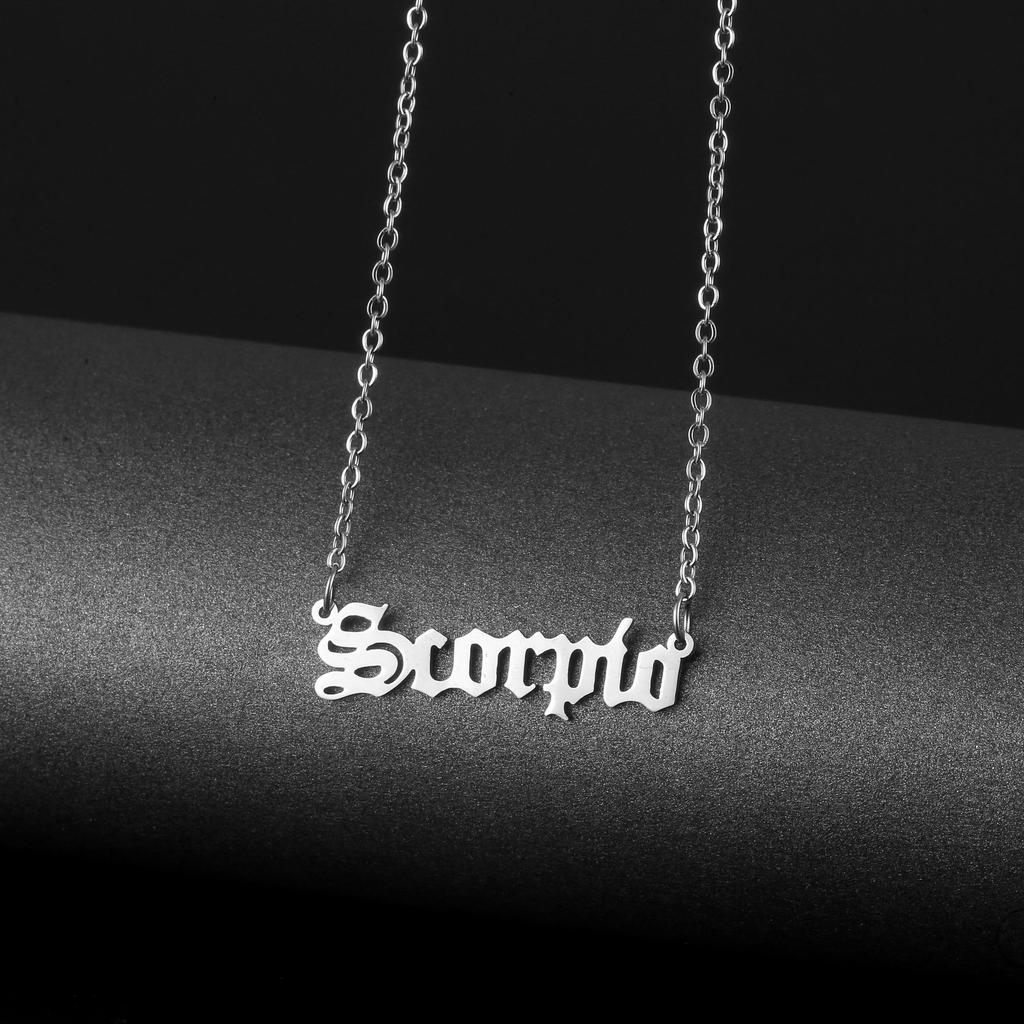 Personalized English Word Necklace Women's Initial Choker Fashion Jewelry Gift
