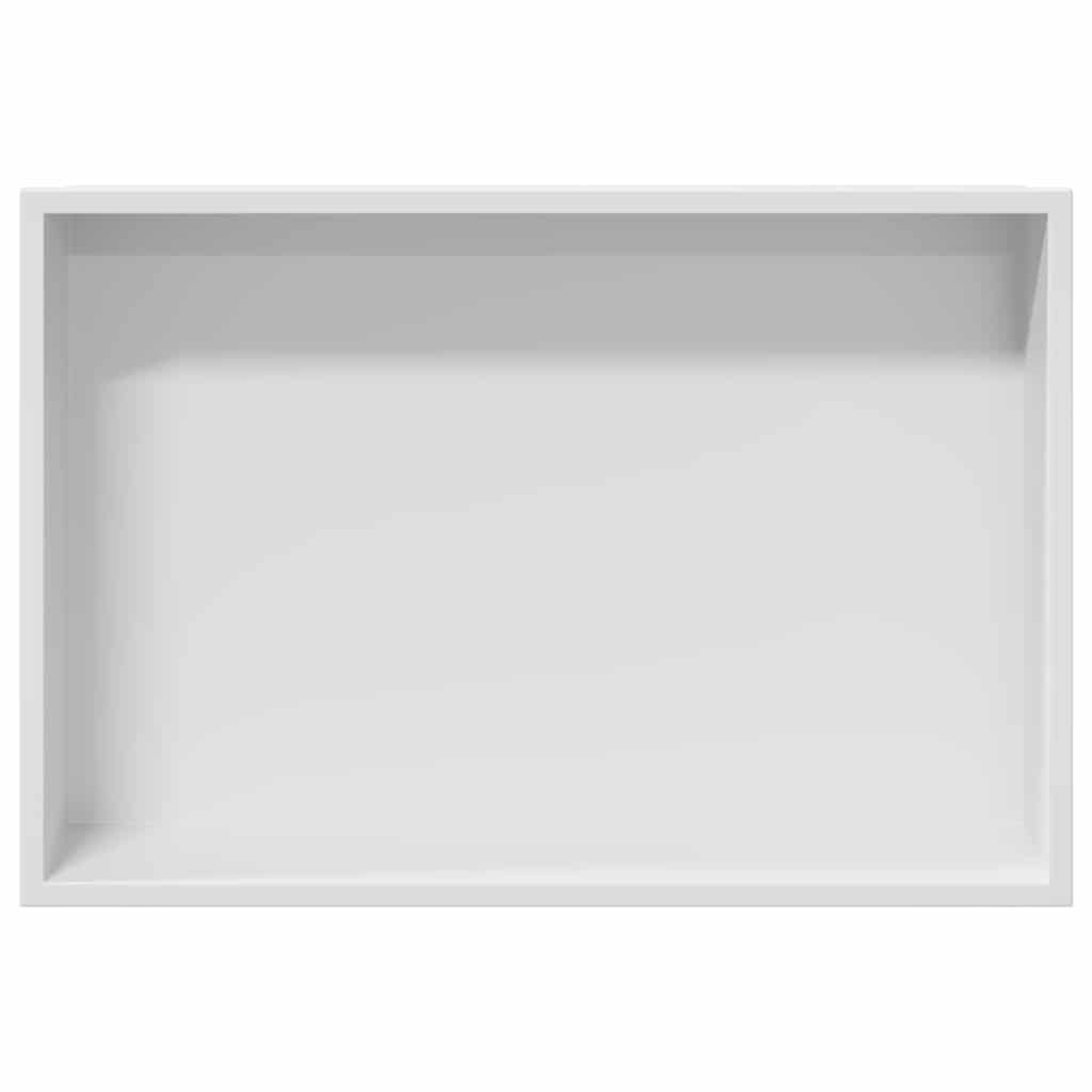 Shower Shelf in White 45 x 30 x 9.5 cm Stainless Steel