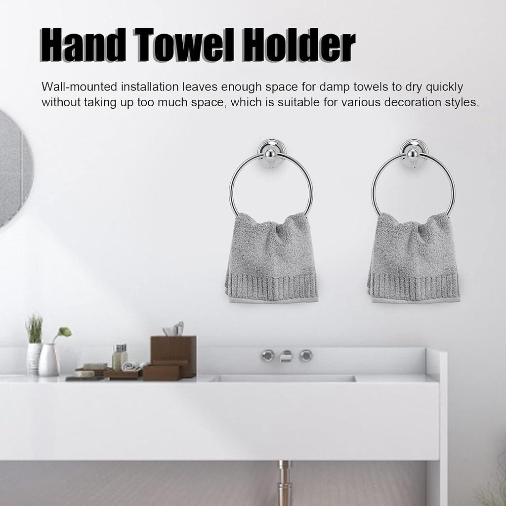 Towel Ring, Hand Towel Rack Bathroom Hand Towel Holder Hand Towel Hook Stainless Steel Towel Ring Wall Mount Hand Towel Holder(#A)