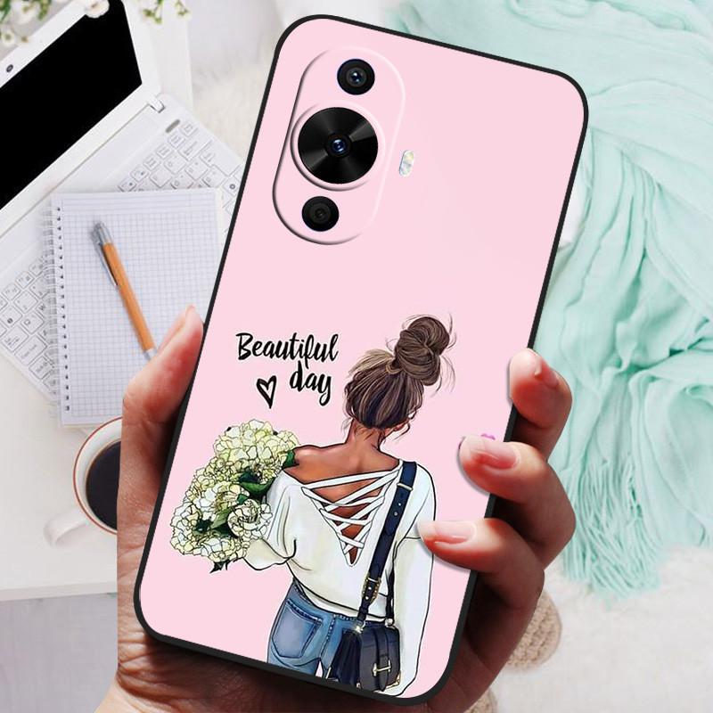 Для Huawei nova 12s Чехол nova12S Черная Крышка Лев Волк Силиконовые Мягкие Задние Чехлы Для Huawei nova 12s Чехол для Телефона Защитный Чехол For Huawei nova 12s white